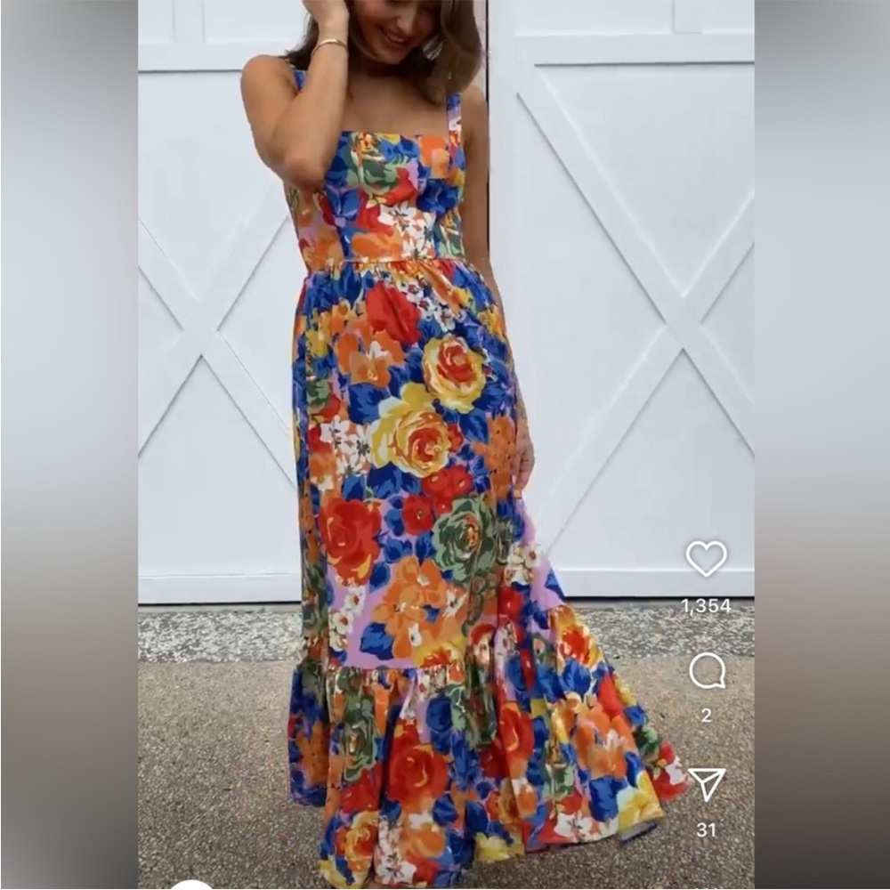 Vibrant Floral Maxi Dress